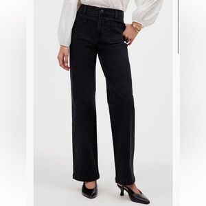 Madewell Women's Wide Leg Emmett Black Jeans